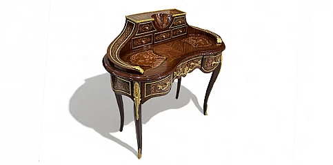 Σεκρετέρ Στυλ Louis Quinze με μαρκετερί (1005) 