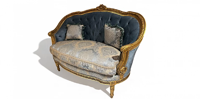Κλασικός καναπές εποχής στυλ Λουί Κένζ (0002)- ΣΑΛΟΝΑΚΙ Louis XV