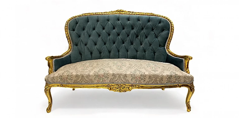Κλασικός καναπές εποχής στυλ Λουί Κένζ (0002)- ΣΑΛΟΝΑΚΙ Louis XV