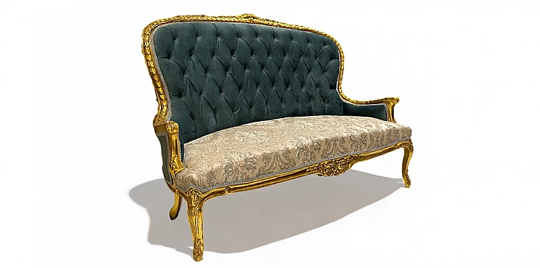 Κλασικός καναπές εποχής στυλ Λουί Κένζ (0002)- ΣΑΛΟΝΑΚΙ Louis XV
