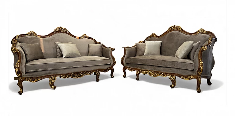 Κλασικό σετ σαλονάκι στυλ Λουί Κένζ (M012)- ΣΑΛΟΝΑΚΙ Louis XV