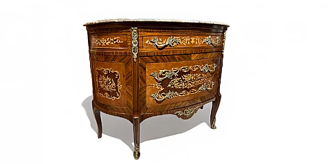 Κλασικό κομό Louis Kenz - Χειροποίητο με Μαρκετερί (0038) Κλασικό κομό Louis Kenz - Χειροποίητο με Μαρκετερί (0038)