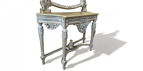 Ροκοκό Κονσόλα Ξυλόγλυπτη (0003) Πολυτελής Διακόσμηση