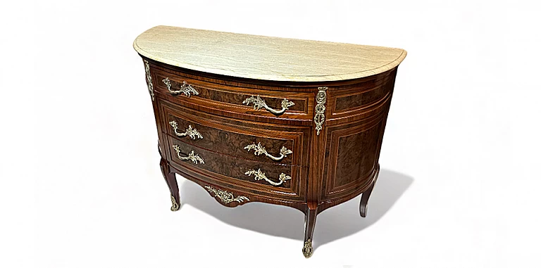 Μπαγιού ημικυκλικό σε ρίζα ελιάς (1032) ΜΠΑΓΙΟΥ Louis XV
