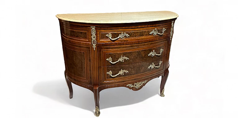 Μπαγιού ημικυκλικό σε ρίζα ελιάς (1032) ΜΠΑΓΙΟΥ Louis XV