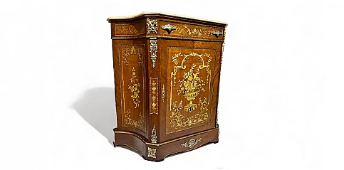 Χειροποίητο μπαγιού με μάρμαρο στυλ Louis Quinze- Έπιπλο εποχής και μαρκιτερί (3003)