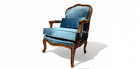 Λουϊ Κένζ πολυθρόνα καρυδί (KG08)