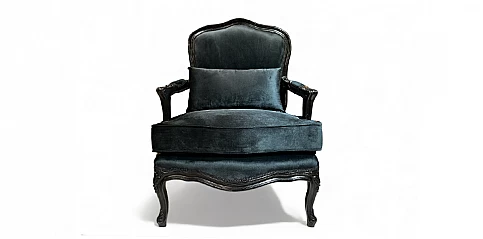 Λουϊ Κένζ πολυθρόνα μαύρη λάκα (ΜΜ08)