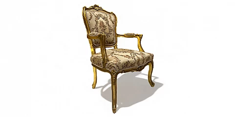 Λουϊ Κένζ πολυθρόνα κλασική σε Γαλλικό στυλ (0001) 