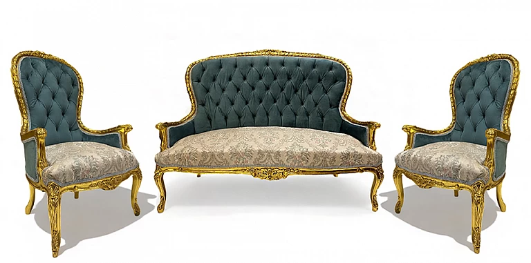 Κλασικό σετ σαλονάκι εποχής (0002)- ΣΑΛΟΝΑΚΙ Louis XV