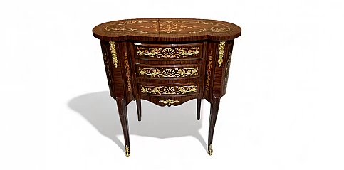 Κλασικό Κομοδίνο Louis Kenz - Χειροποίητο με Μαρκετερί  (0003)