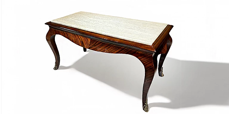 Κλασικό τραπεζάκι σαλονιού με μάρμαρο (3003) ΤΡΑΠΕΖΑΚΙΑ ΣΑΛΟΝΙΟΥ Louis XV