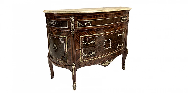 Κομό κλασικό Λουί Κένζ με τρία συρτάρια (1038) ΚΟΜΟΤΕΣ ΚΛΑΣΙΚΕΣ LOUIS XV