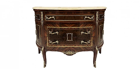 Κομό κλασικό Λουί Κένζ με τρία συρτάρια (1038) Κομό κλασικό Λουί Κένζ με τρία συρτάρια (1038)