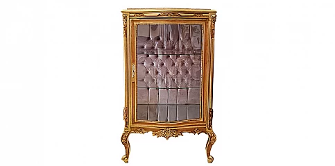 Βιτρίνα κλασική εποχής με χρυσό φινίρισμα Λουί Κένζ (1001)