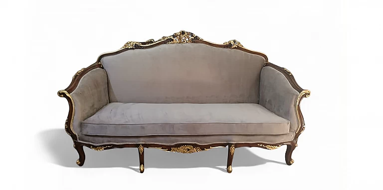 Κλασικό σαλόνι σετ τριών τεμαχίων Louis XVI & Louis XV σε μασίφ ξύλο οξιάς Κλασικό σαλόνι σετ τριών τεμαχίων Louis XVI & Louis XV σε μασίφ ξύλο οξιάς