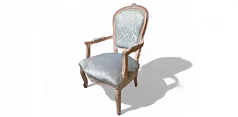 Λουϊ Κένζ πολυθρόνα κλασική σε Γαλλικό στυλ (DGREY)