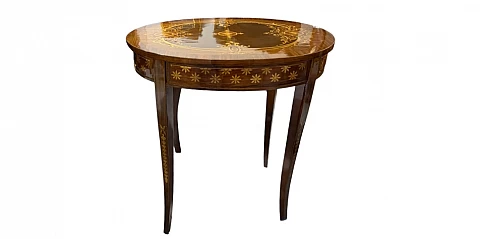 Βοηθητικό Τραπεζάκι Σαλονιού σε Στυλ Louis XV Οβάλ λάμπας (1536)