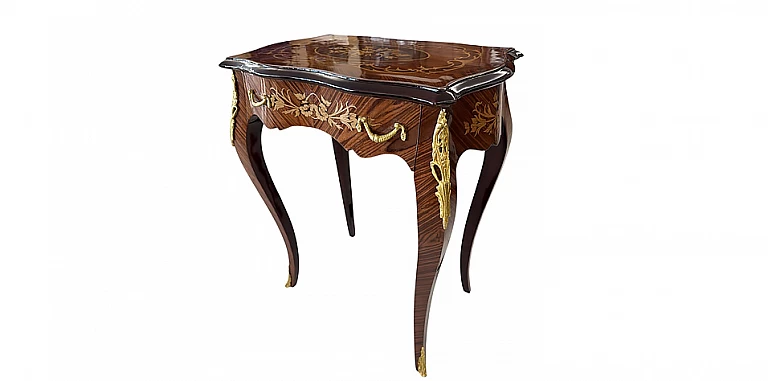 Βοηθητικό Τραπεζάκι με συρτάρι σε Στυλ Louis XV (3004)-ΤΡΑΠΕΖΑΚΙΑ ΛΑΜΠΑΣ Louis XV