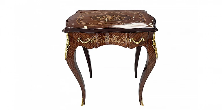 Βοηθητικό Τραπεζάκι με συρτάρι σε Στυλ Louis XV (3004)-ΤΡΑΠΕΖΑΚΙΑ ΛΑΜΠΑΣ Louis XV