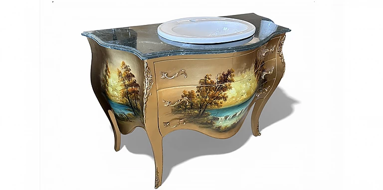 Κλασικό έπιπλο μπάνιου για νιπτήρα (GB3D) ΚΟΜΟΤΕΣ ΚΛΑΣΙΚΕΣ LOUIS XV