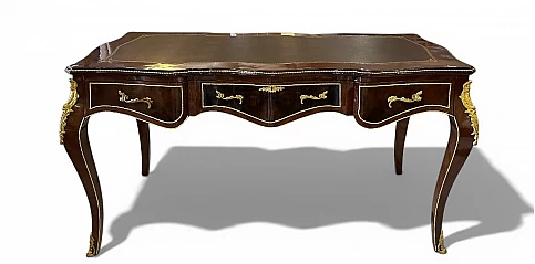 Κλασικό Γραφείο Louis XV με Μαρκετερί & Κυρτά Πόδια – Γαλλικό Στυλ (151D)