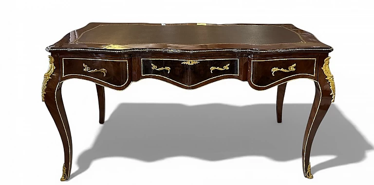 Κλασικό Γραφείο Louis XV με Μαρκετερί & Κυρτά Πόδια – Γαλλικό Στυλ (151D)