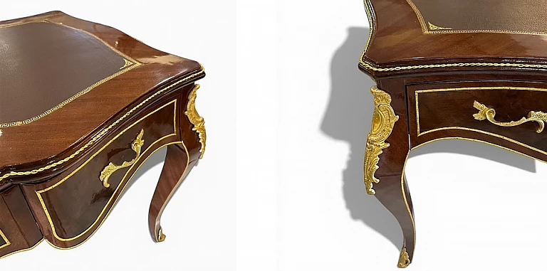 Κλασικό Γραφείο Louis XV με Μαρκετερί & Κυρτά Πόδια – Γαλλικό Στυλ (151D)