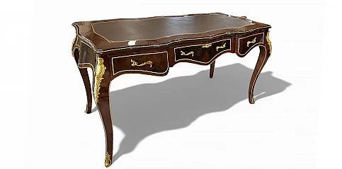 Κλασικό Γραφείο Louis XV με Μαρκετερί & Κυρτά Πόδια – Γαλλικό Στυλ (151D)