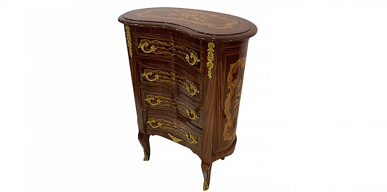 Κομοδίνο φασόλι (1026M) stock ΚΟΜΟΔΙΝΑ ΚΛΑΣΙΚΑ LOUIS XV