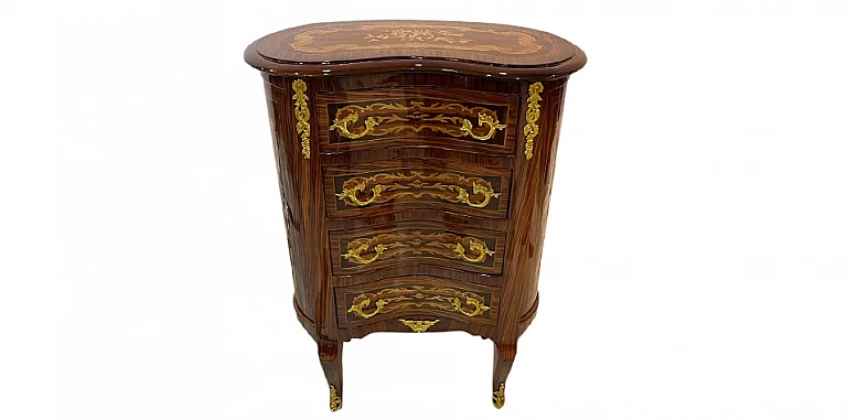 Κομοδίνο φασόλι (1026M) stock ΚΟΜΟΔΙΝΑ ΚΛΑΣΙΚΑ LOUIS XV