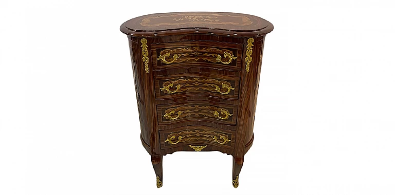 Κομοδίνο φασόλι (1026M) stock ΚΟΜΟΔΙΝΑ ΚΛΑΣΙΚΑ LOUIS XV