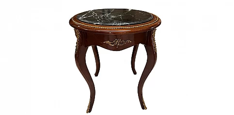 Χειροποίητο Τραπεζάκι Louis XV Ξυλόγλυπτο με Μαρμάρινη Επιφάνεια (1499M) Εκθεσιακό