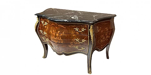 Κλασικό έπιπλο-Κομότα Λουϊ Κένζ (Louis Kenz) με μαρκιτερί (0002)