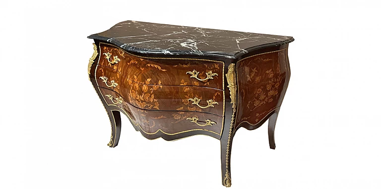 Κλασικό έπιπλο κομότα με μαρκιτερί (0002)-ΚΟΜΟΤΕΣ ΚΛΑΣΙΚΕΣ LOUIS XV