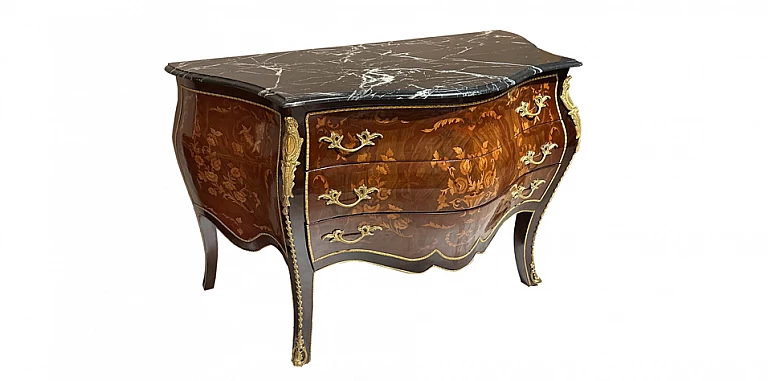 Κλασικό έπιπλο κομότα με μαρκιτερί (0002)-ΚΟΜΟΤΕΣ ΚΛΑΣΙΚΕΣ LOUIS XV