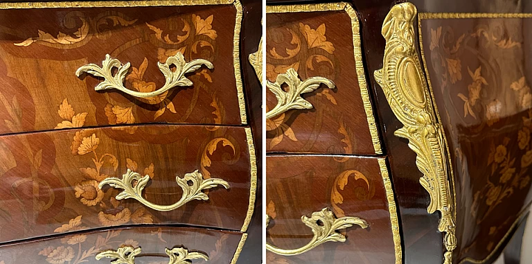 Κλασικό έπιπλο κομότα με μαρκιτερί (0002)-ΚΟΜΟΤΕΣ ΚΛΑΣΙΚΕΣ LOUIS XV