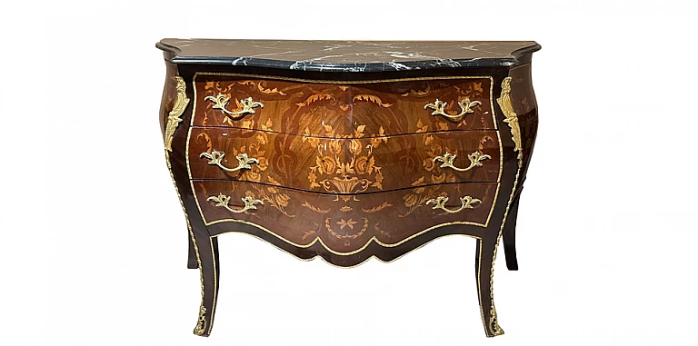 Κλασικό έπιπλο κομότα με μαρκιτερί (0002)-ΚΟΜΟΤΕΣ ΚΛΑΣΙΚΕΣ LOUIS XV