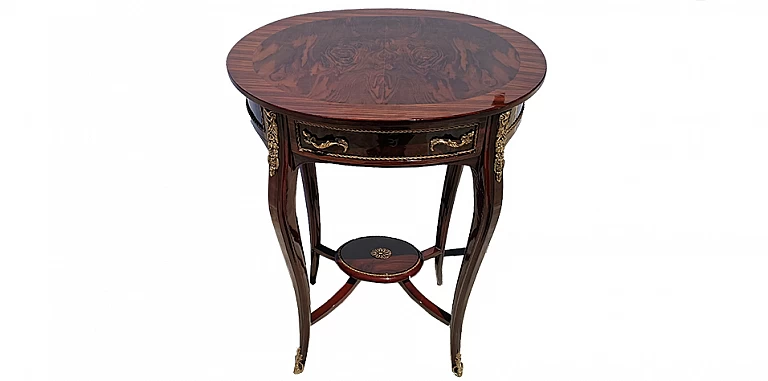 Οβάλ τραπεζάκι λάμπας με συρτάρι (1069) ΤΡΑΠΕΖΑΚΙΑ ΛΑΜΠΑΣ Louis XV