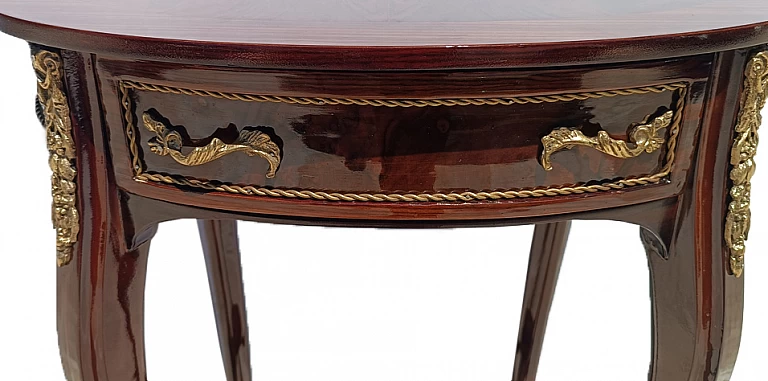 Οβάλ τραπεζάκι λάμπας με συρτάρι (1069) ΤΡΑΠΕΖΑΚΙΑ ΛΑΜΠΑΣ Louis XV