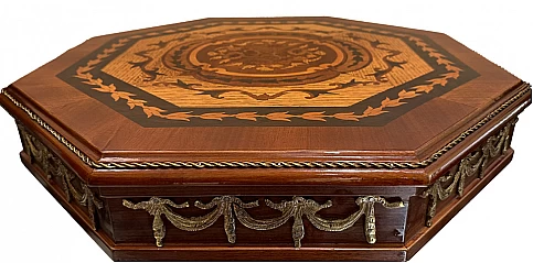 Μπαρόκ Τραπεζάκι Εξάγωνο με Μαρκετερί (1081)