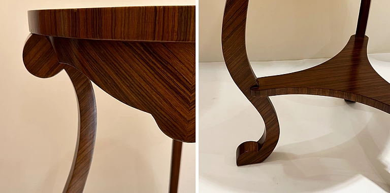 Τραπεζάκι κλασικό με καπλαμά σε μοτίβο λουλουδιών (0008)-ΤΡΑΠΕΖΑΚΙΑ ΛΑΜΠΑΣ Louis XV