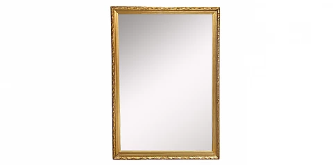 Χρυσός Καθρέφτης Τοίχου με Διακοσμητικό Σκάλισμα (0008)