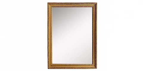 Πολυτελής Χρυσός Καθρέφτης Τοίχου με Διακοσμητικό Σκάλισμα (0017)