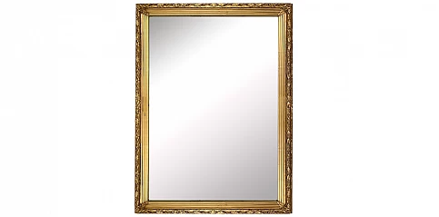 Χρυσός Καθρέφτης Τοίχου με Διακοσμητικό Σκάλισμα (0007A)