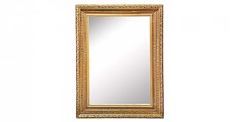 Χρυσός Καθρέφτης Τοίχου με Διακοσμητικό Σκάλισμα (0005)