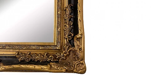 Πολυτελής Καθρέφτης κλασικός με μαύρο-χρυσό (0010M)