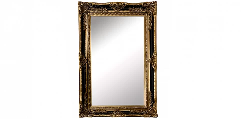 Πολυτελής Καθρέφτης κλασικός με μαύρο-χρυσό (0010M)