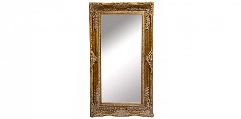 Κλασικός Χρυσός Καθρέφτης με Σκαλιστή Κορνίζα (0011)