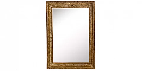 Χρυσός Καθρέφτης Τοίχου με Διακοσμητικό Σκάλισμα (0014)